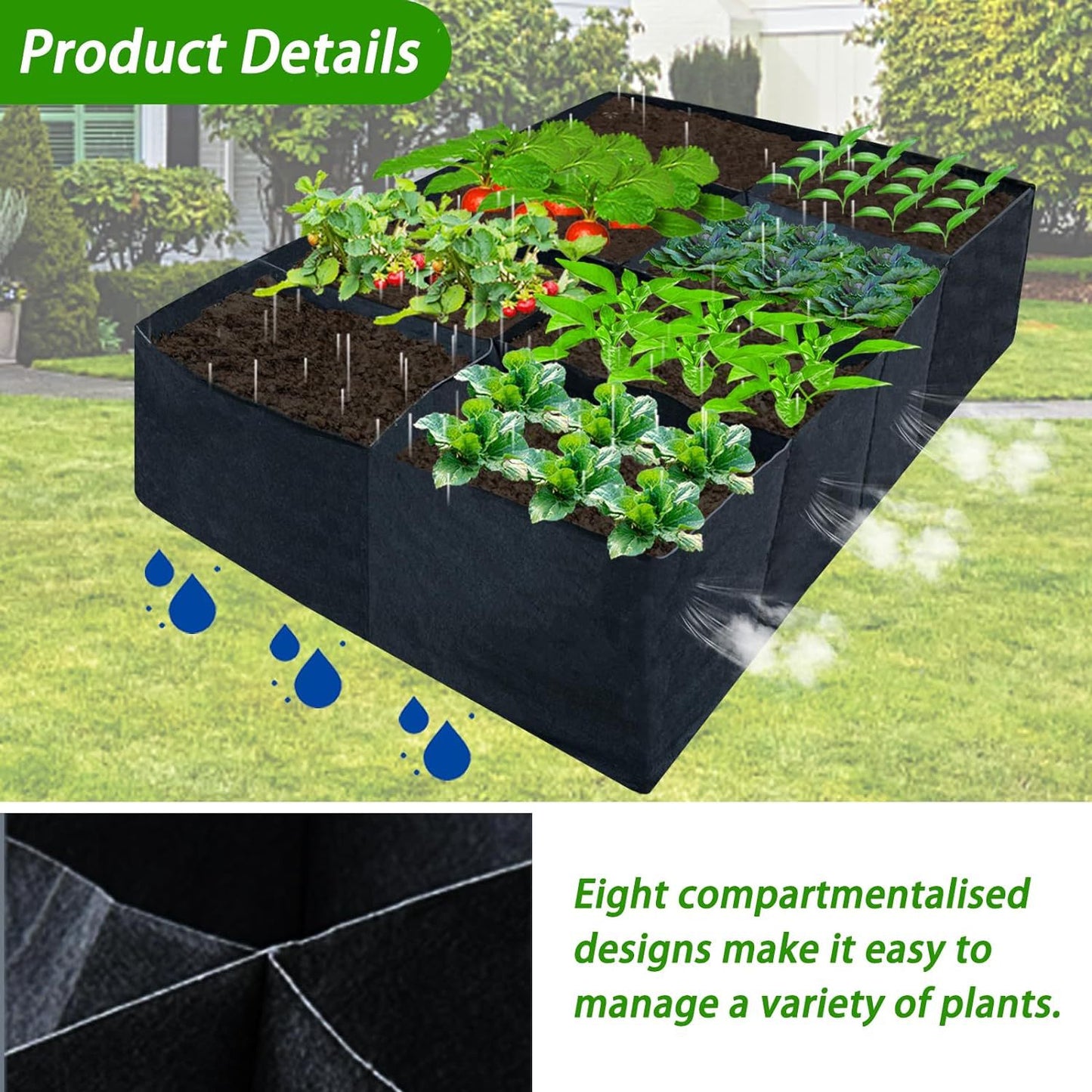 Felt Multi-Compartment Planting Bag