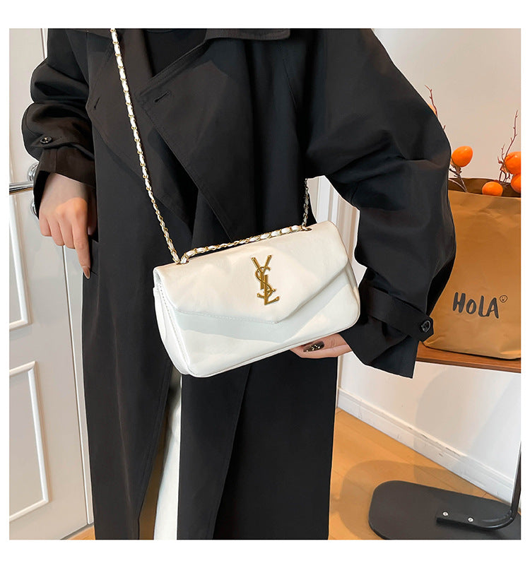 # Lambskin Textured Cloud Shoulder/Crossbody Bag