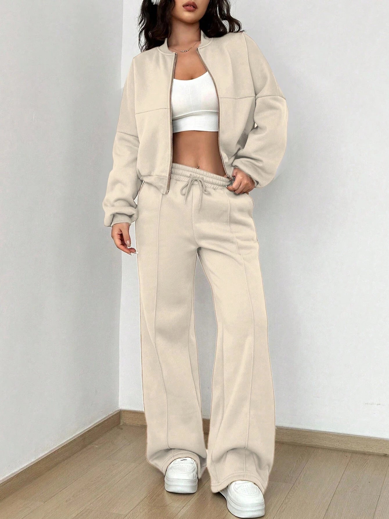 **Trendy Cardigan Slim Fit Two-Piece Set for Women**