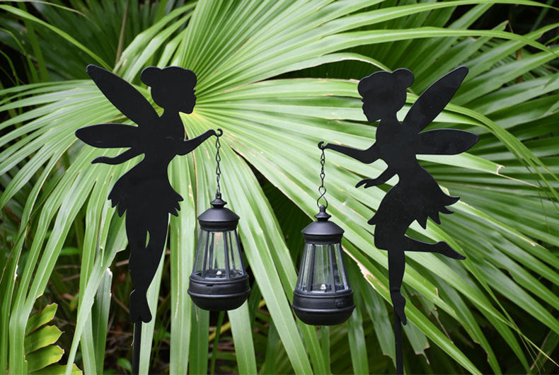 # Iron Silhouette Solar Fairy Ground Lamp