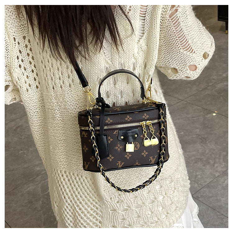 Retro Print Box Bag