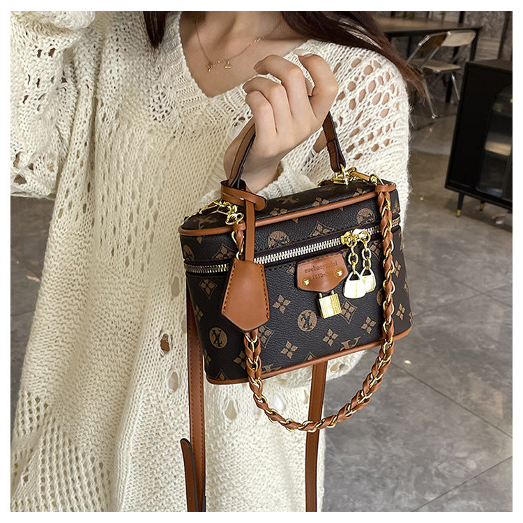 Retro Print Box Bag