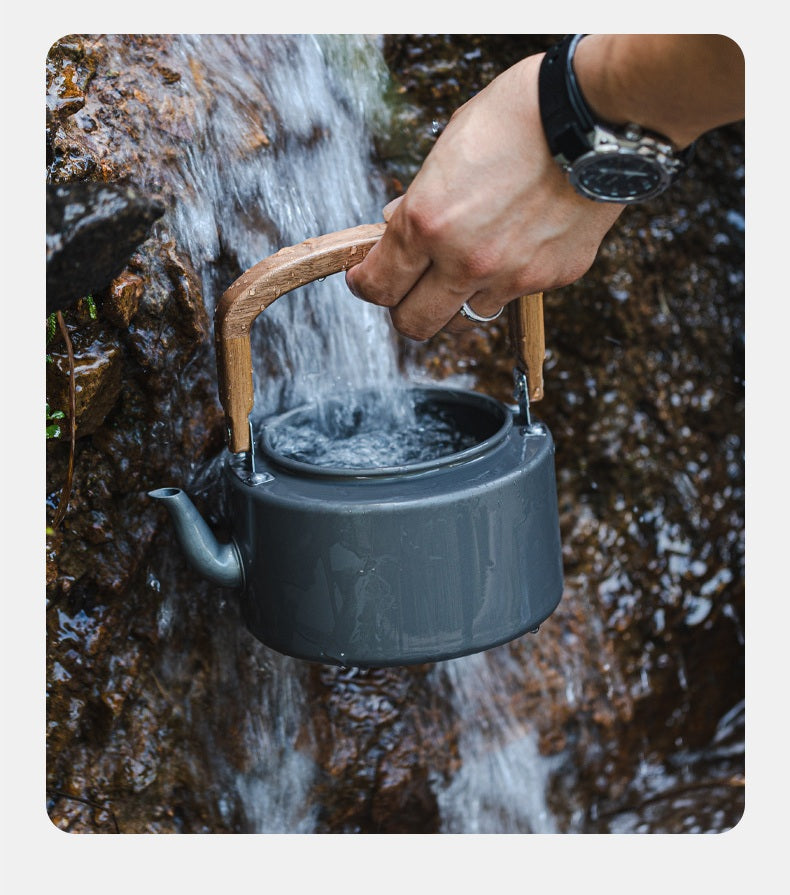 # 1.2L Portable Outdoor Aluminum Alloy Kettle