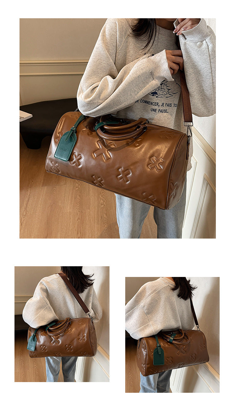 Stylish Large-Capacity PU Travel Handbag
