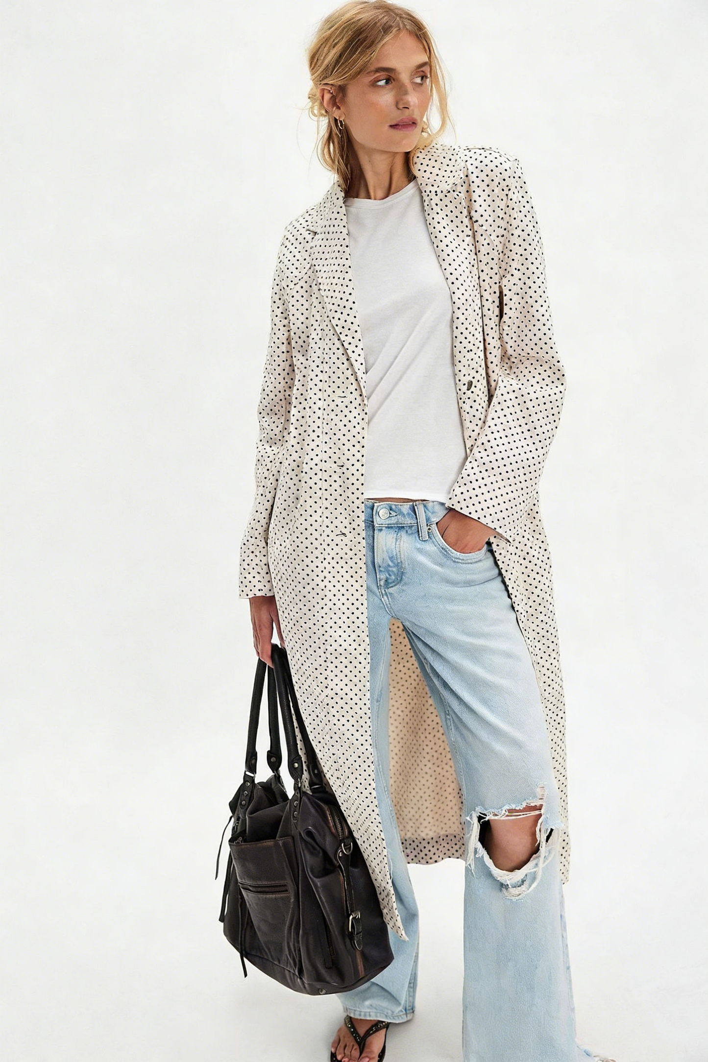 Printed Shirt Dress with Long Sleeves