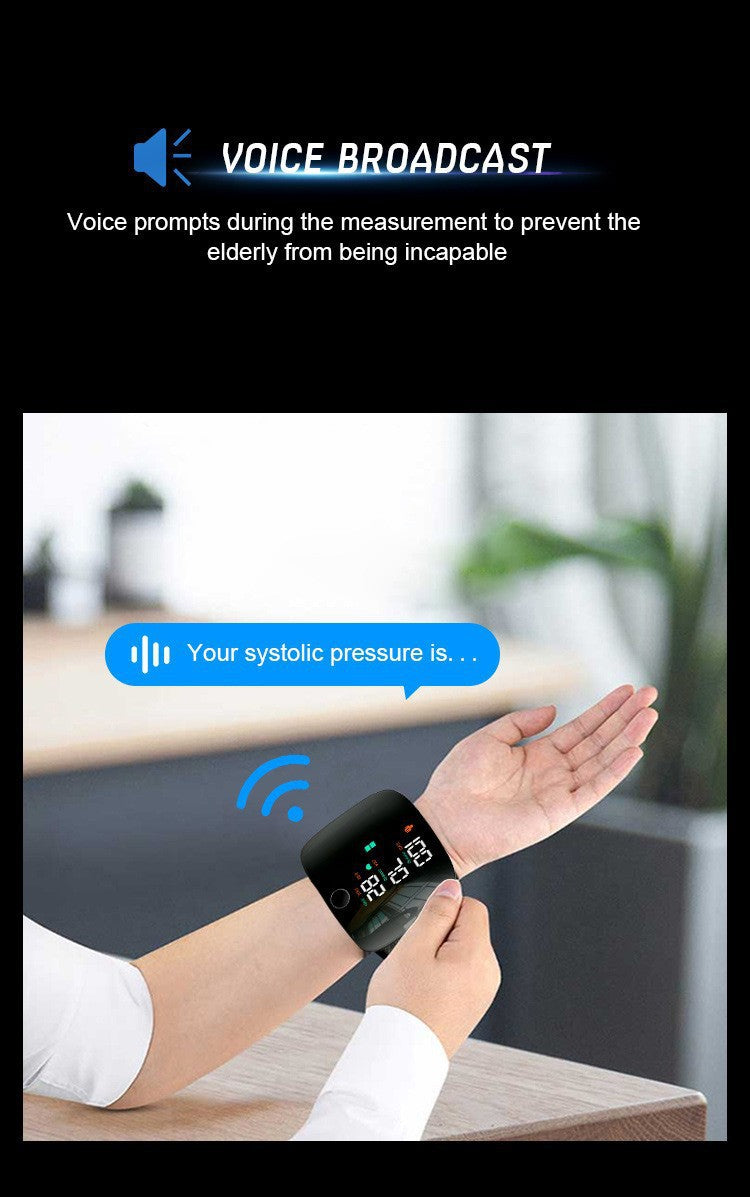 Wrist-Style Rechargeable Blood Pressure Monitor with Voice Announcement