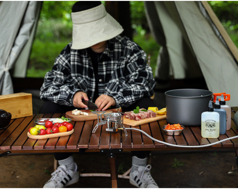 # Three-Core Windproof Portable Camping Stove