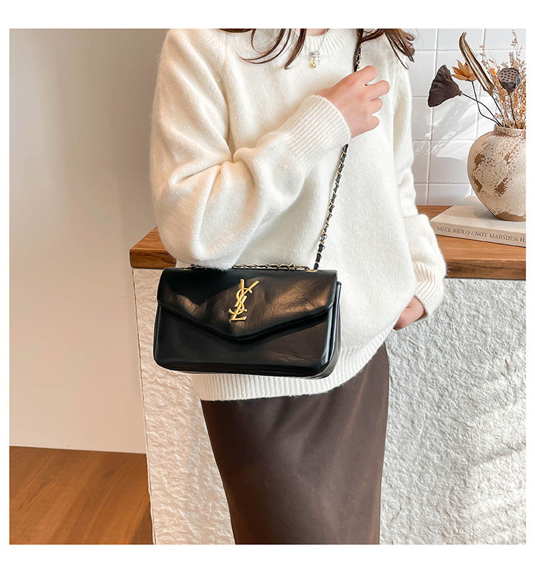 # Lambskin Textured Cloud Shoulder/Crossbody Bag