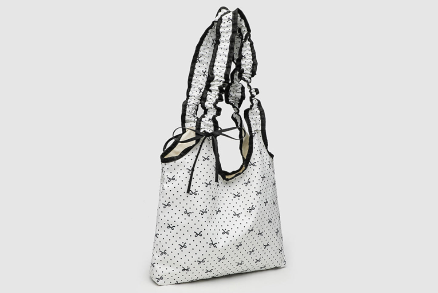 Bow Polka Dot Canvas Bag