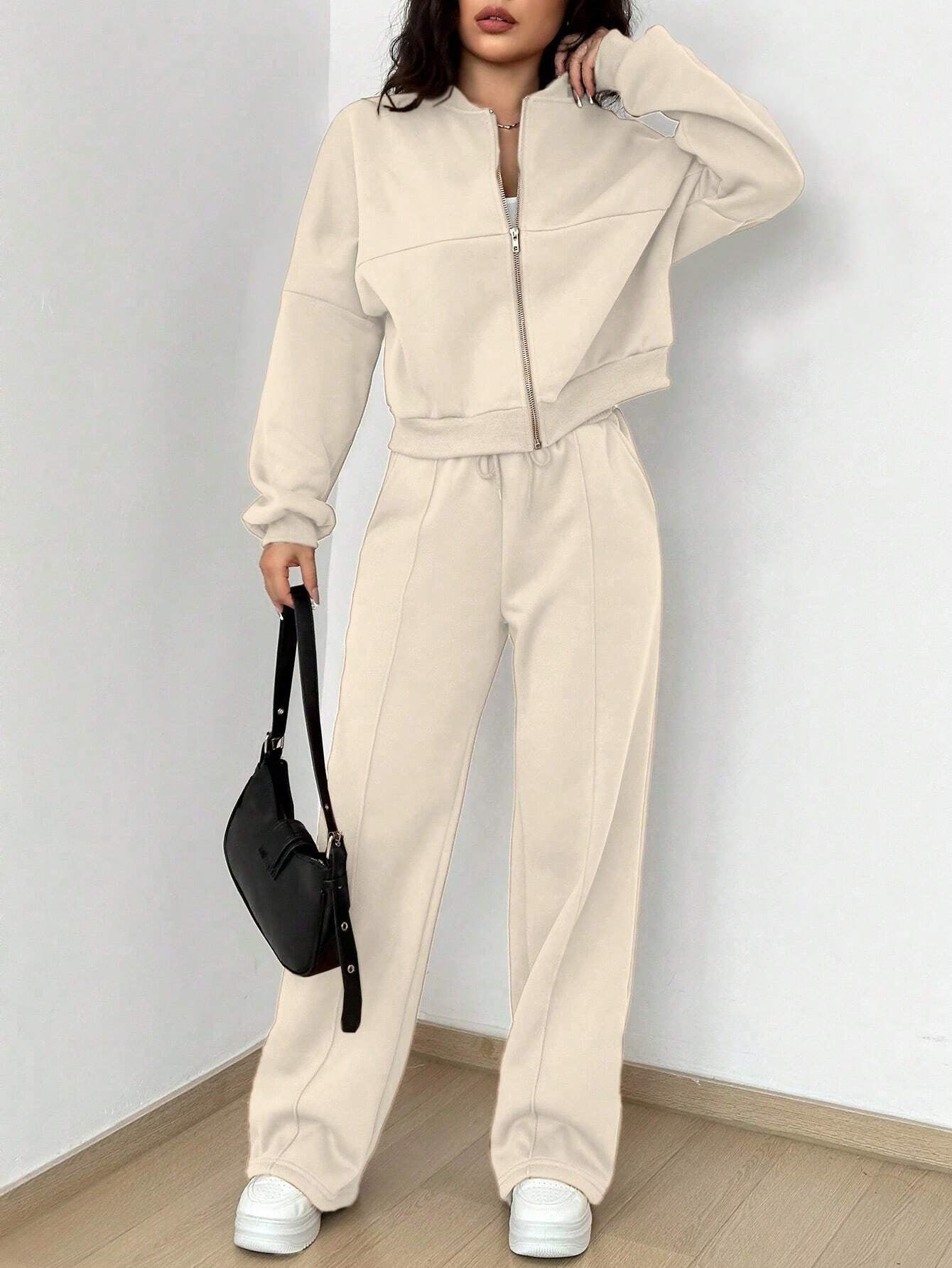 **Trendy Cardigan Slim Fit Two-Piece Set for Women**