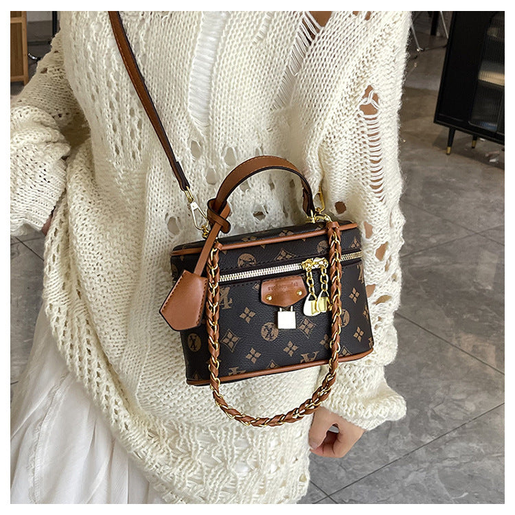 Retro Print Box Bag