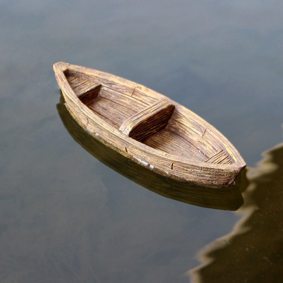 # Floating Wooden Boat Aquarium Landscaping Ornament