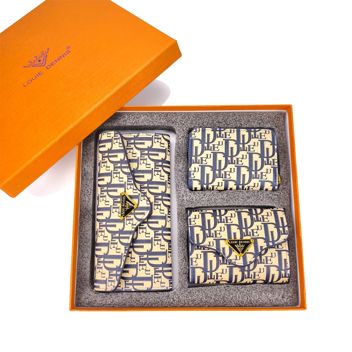Retro PU Leather Women's Wallet Set with Gift Box
