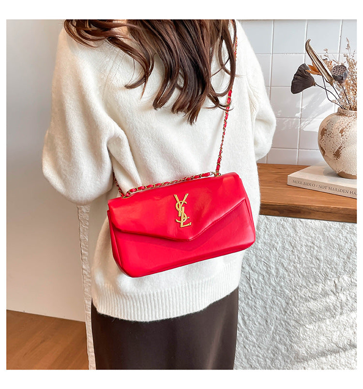 # Lambskin Textured Cloud Shoulder/Crossbody Bag