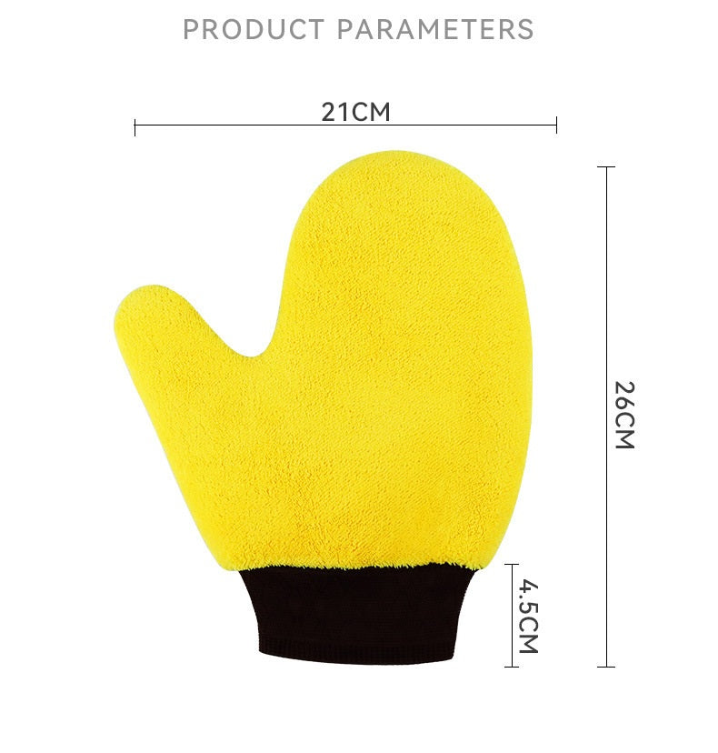 Car Wash Gloves with Coral Fleece
