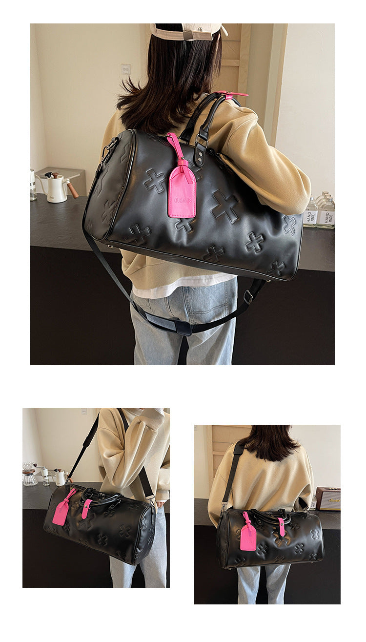 Stylish Large-Capacity PU Travel Handbag