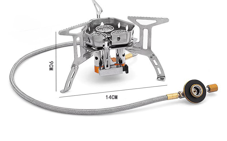 # Three-Core Windproof Portable Camping Stove