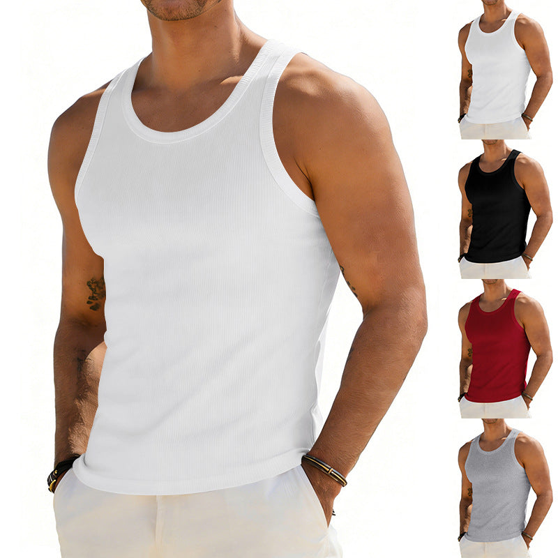 # Men's Ribbed Quick-Dry Sports Tank Top