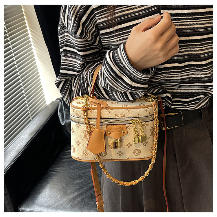 Retro Print Box Bag