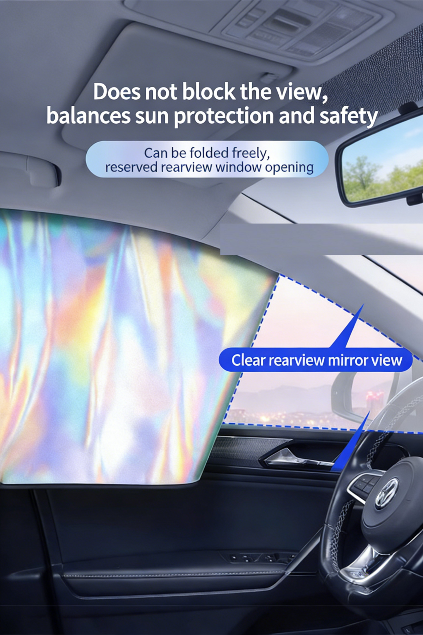 **Laser-Inlaid Magnetic Sunshade Curtain**