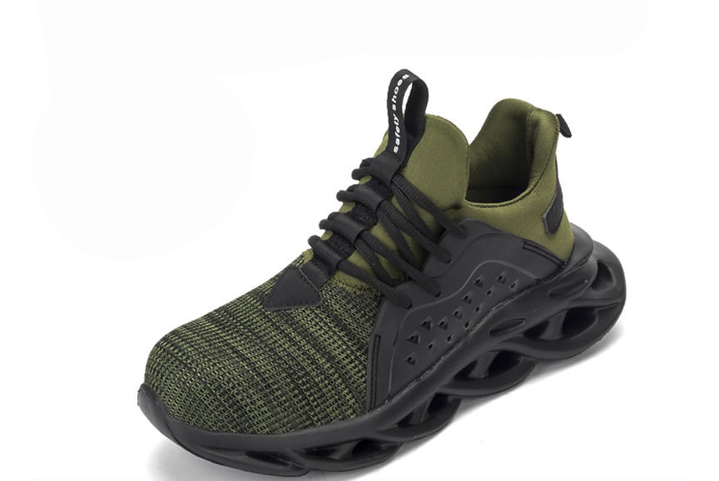 Men's Breathable Flyknit Safety Work Shoes