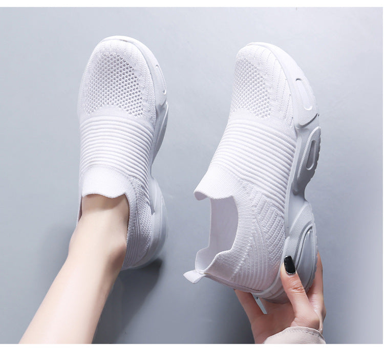 Women's Slip-on Casual Shoes with Flyknit Mesh Upper
