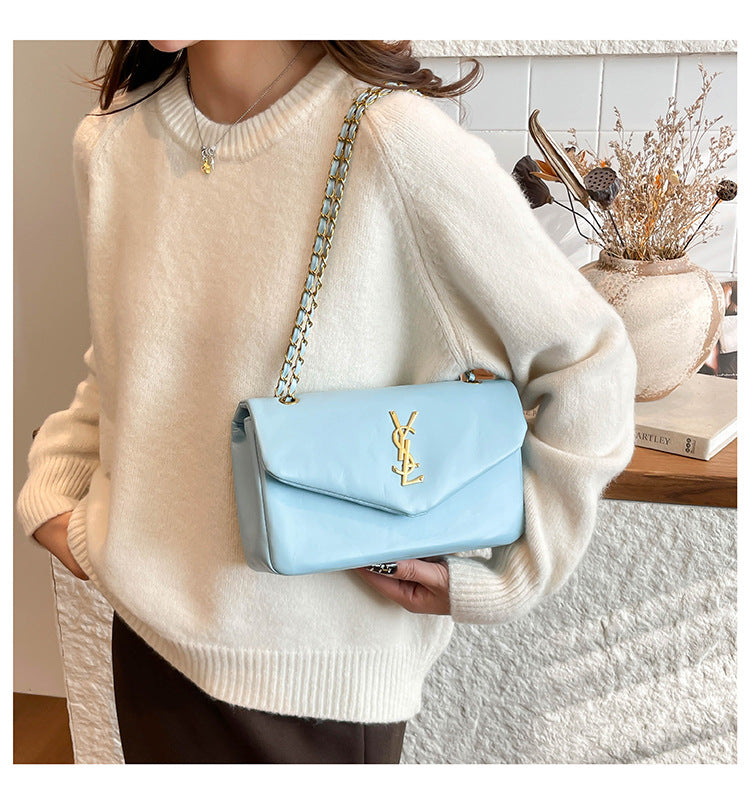 # Lambskin Textured Cloud Shoulder/Crossbody Bag