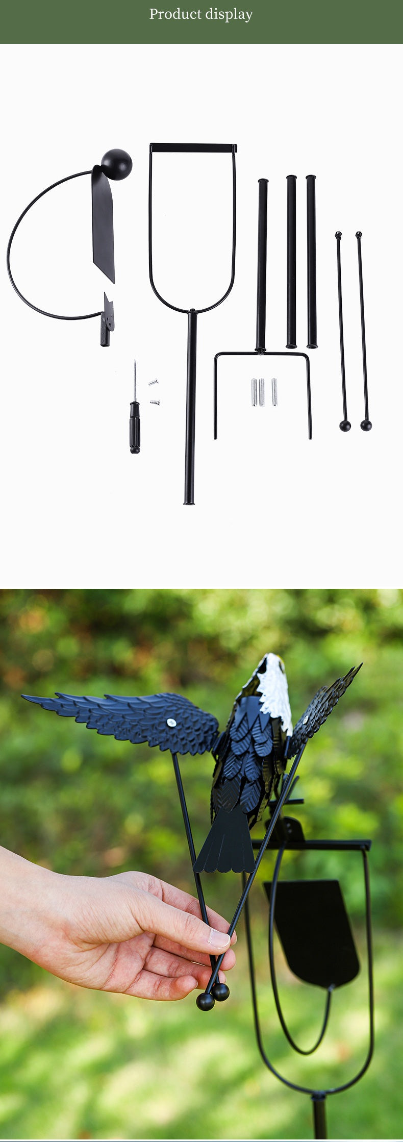 **Eagle Bird Repeller Simulated Iron Weather Vane**