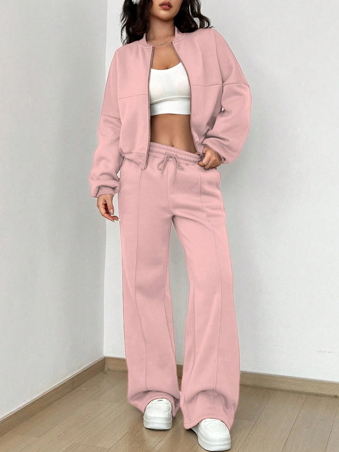 **Trendy Cardigan Slim Fit Two-Piece Set for Women**