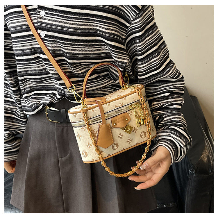 Retro Print Box Bag