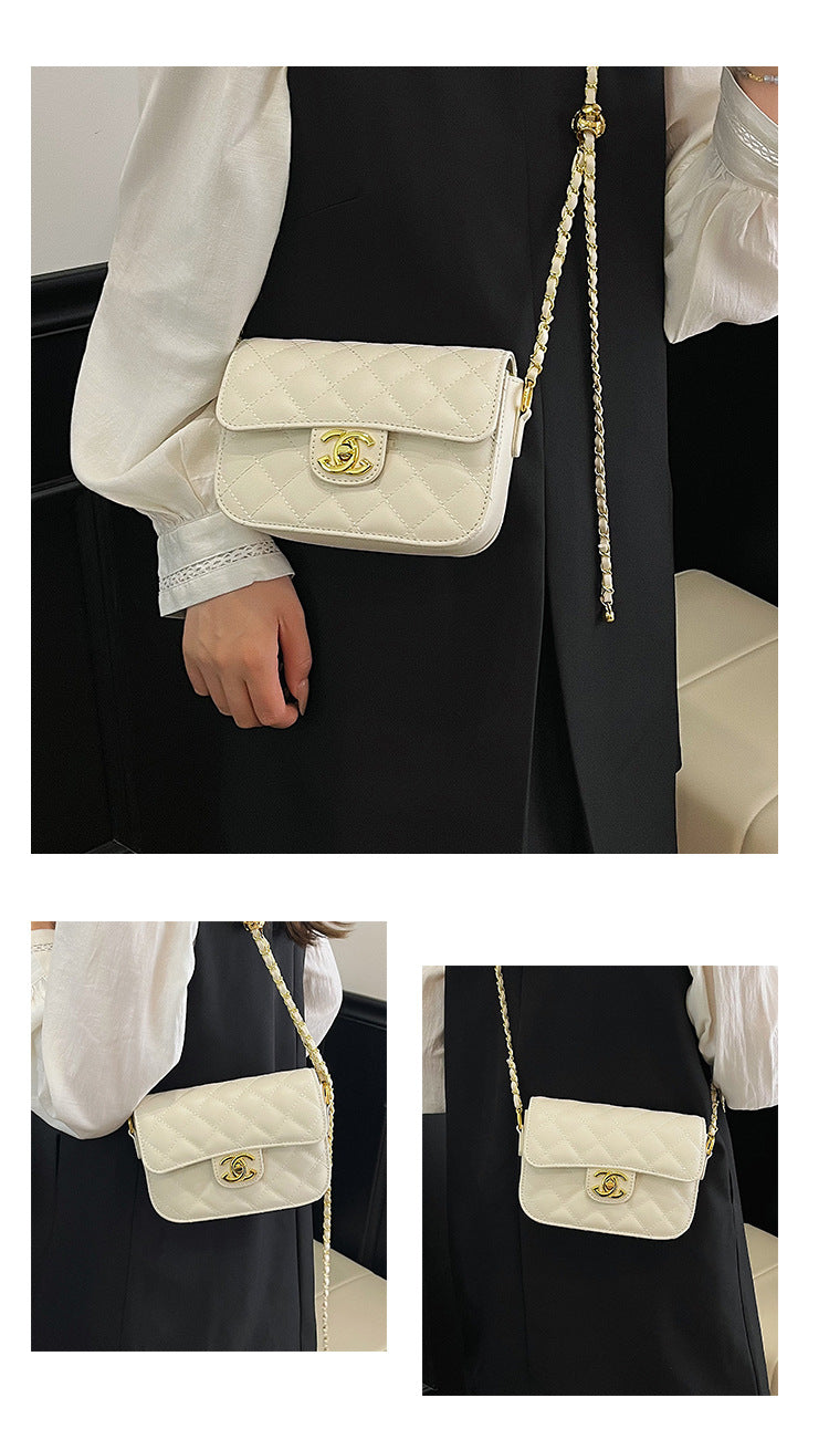 Quilted Chain Bag with Small Gold Balls