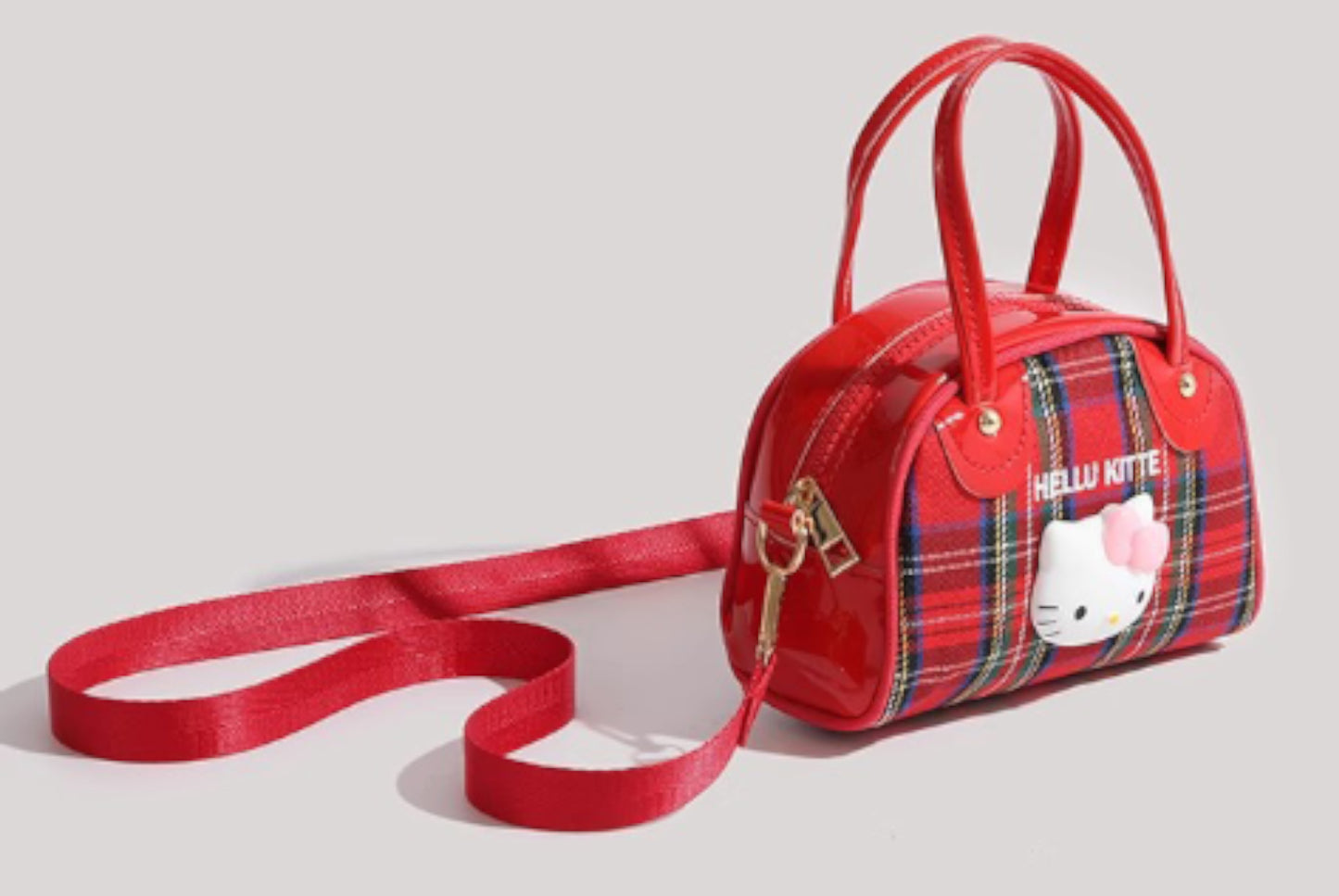 **Hello Kitty KT Plaid Shoulder Bag
