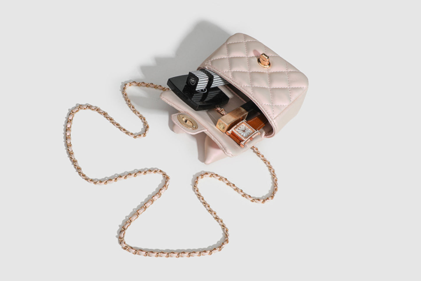 Diamond Quilted Mini Crossbody Bag
