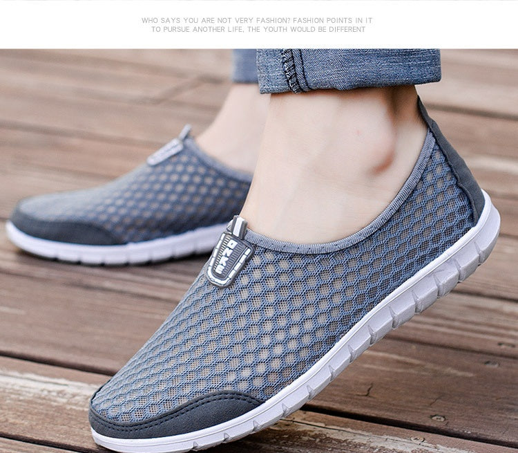 Men's Summer Breathable Hollow-Out Mesh Shoes