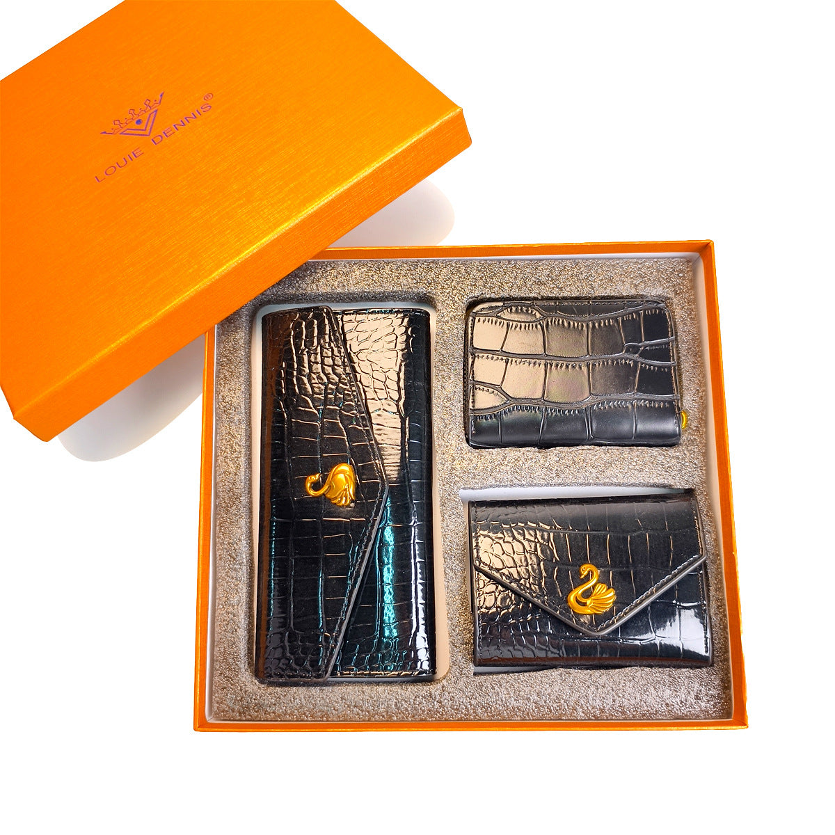 Retro PU Leather Women's Wallet Set with Gift Box