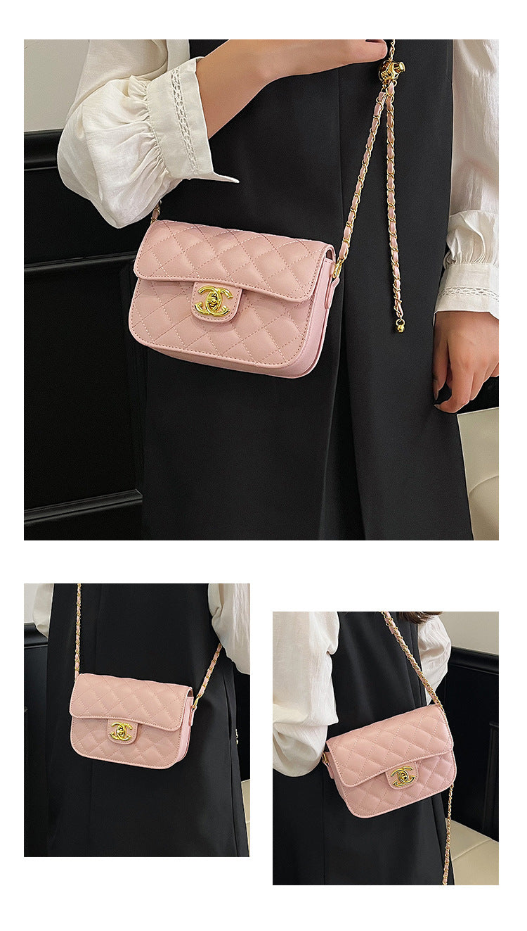 Quilted Chain Bag with Small Gold Balls