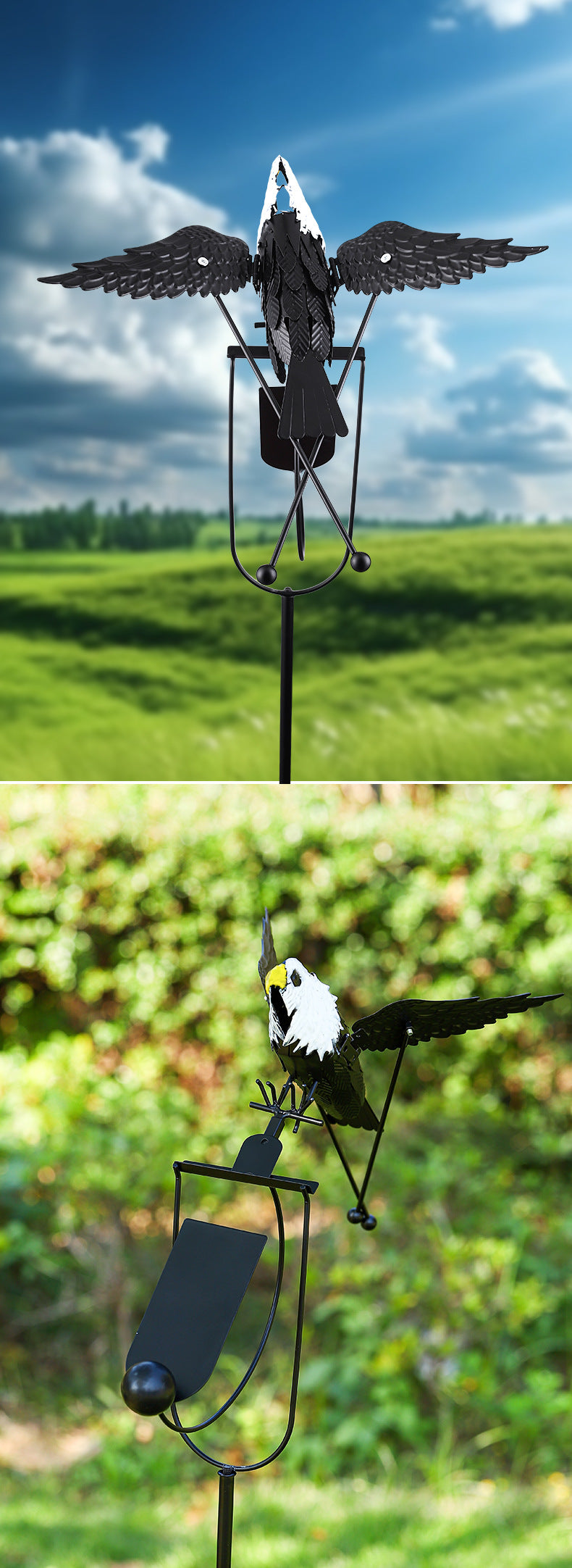 **Eagle Bird Repeller Simulated Iron Weather Vane**