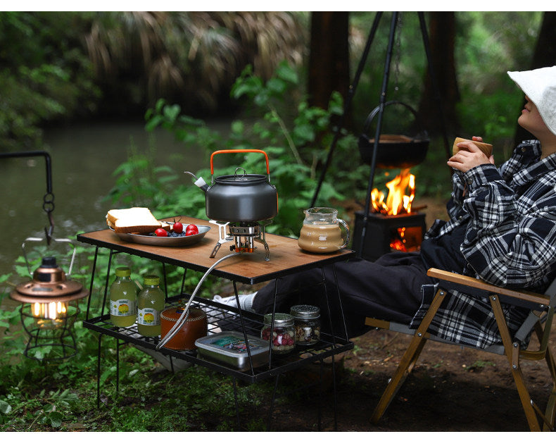 # Three-Core Windproof Portable Camping Stove