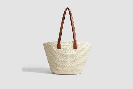 Large-Capacity Straw Tote Bag for Women