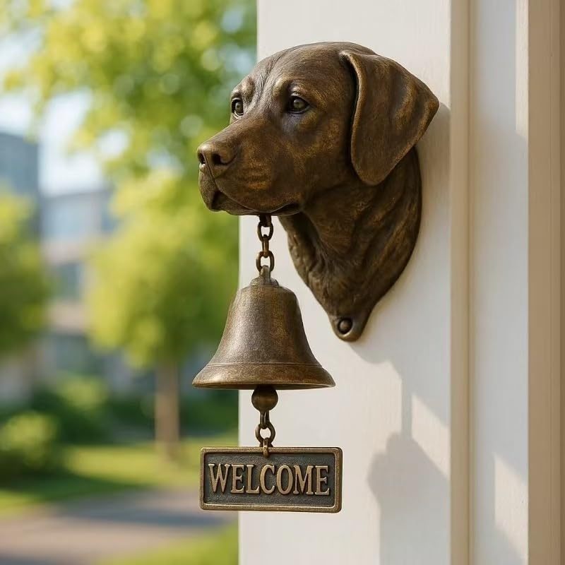 # Retro Gold Animal-Shaped Doorbell Pendant