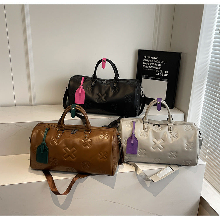 Stylish Large-Capacity PU Travel Handbag