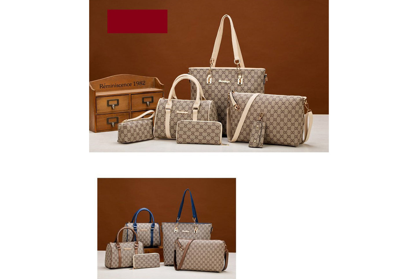 Stylish Six-Piece Mother-Daughter Bag Set
