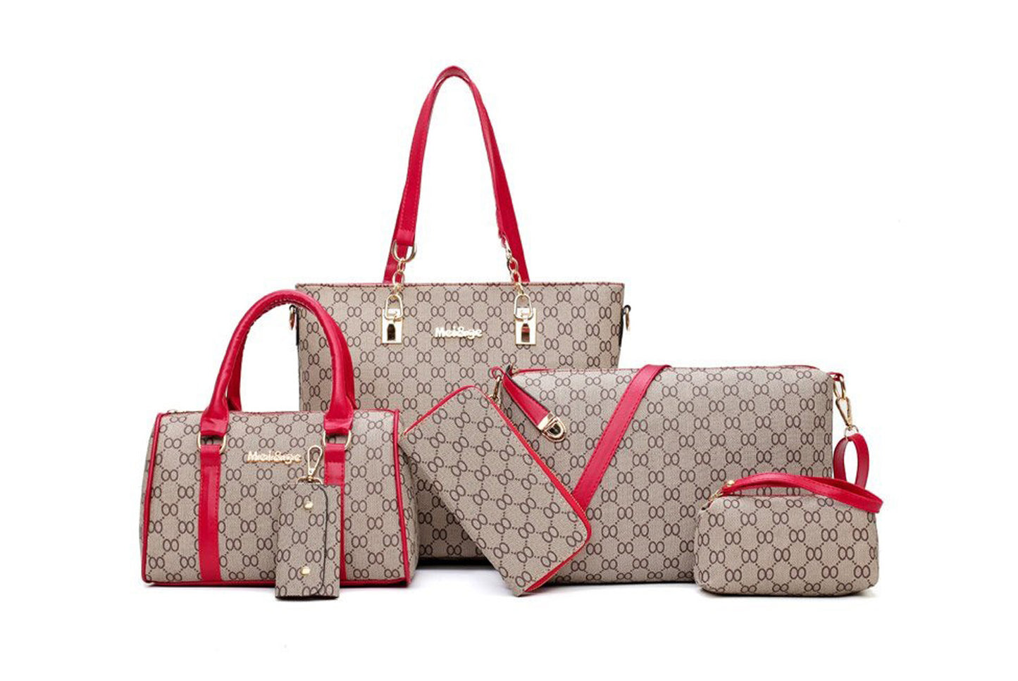 Stylish Six-Piece Mother-Daughter Bag Set