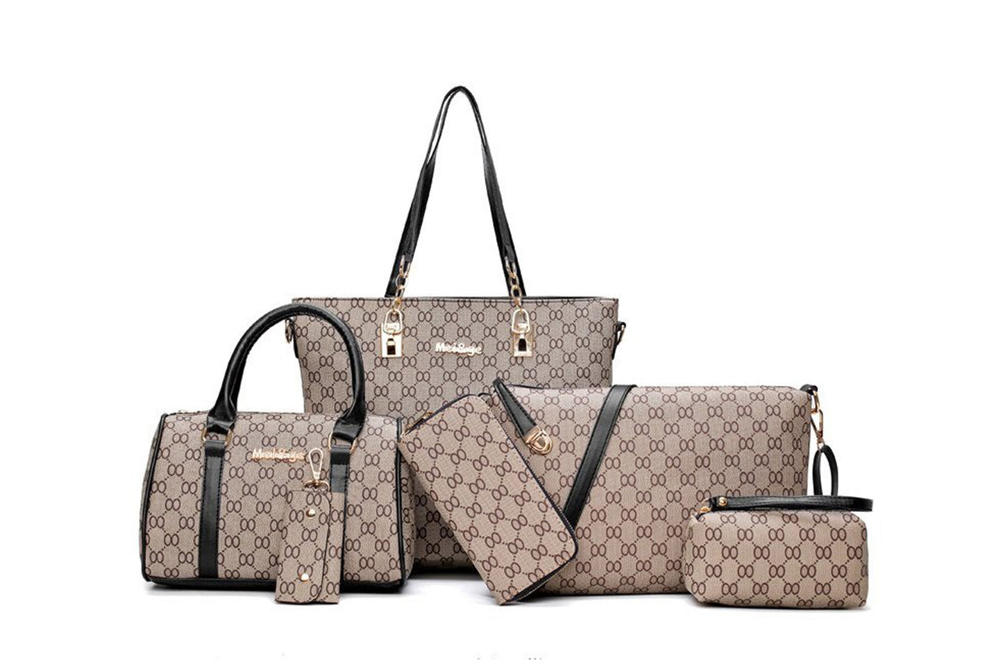 Stylish Six-Piece Mother-Daughter Bag Set