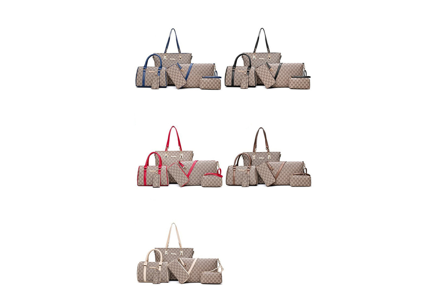 Stylish Six-Piece Mother-Daughter Bag Set