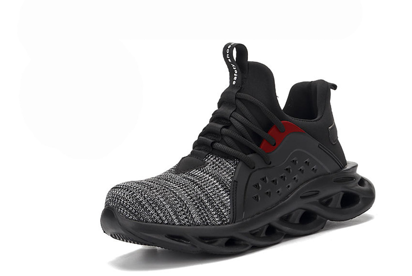 Men's Breathable Flyknit Safety Work Shoes