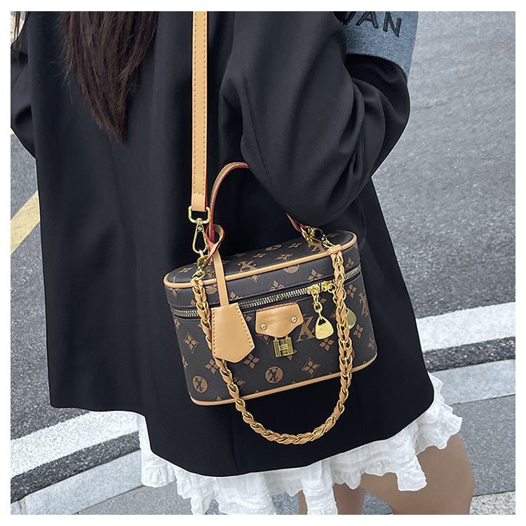 Retro Print Box Bag