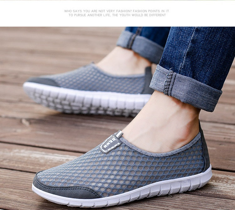 Men's Summer Breathable Hollow-Out Mesh Shoes
