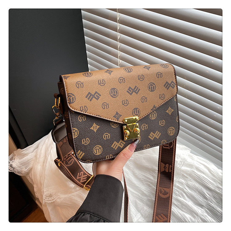 Retro small square bag hand-held shoulder bag