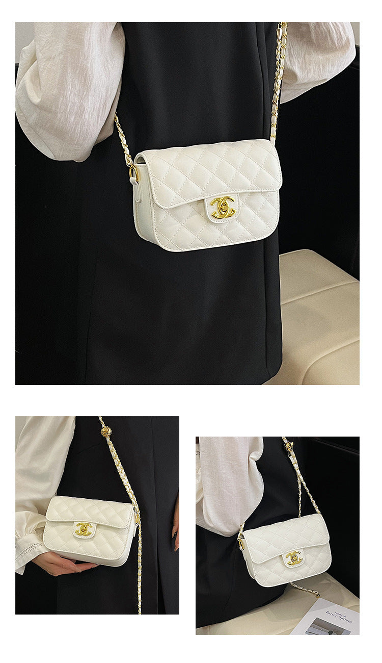 Quilted Chain Bag with Small Gold Balls